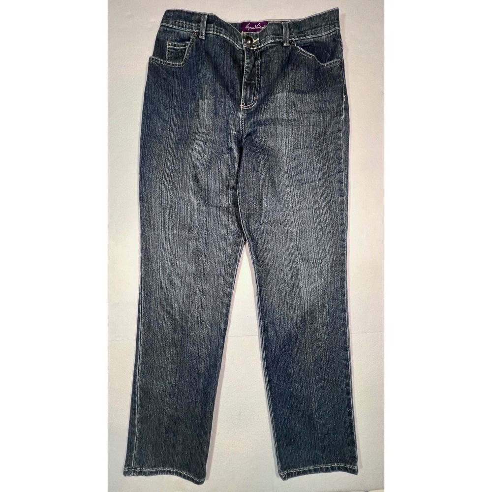 Gloria Vanderbilt Amanda High Rise Tapered Jeans Dark Wash Denim Size 12
